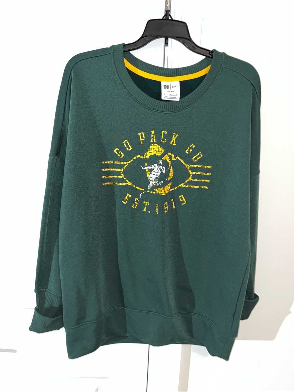 Mens NFL Green Bay Packers Nike Dri Fit Sweatshirt M Mens